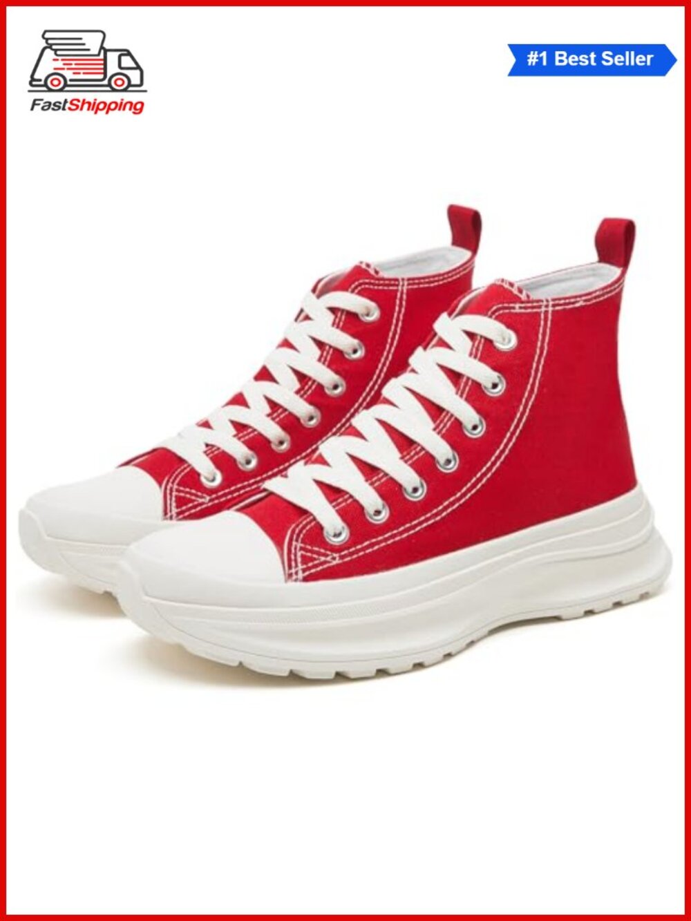 ✨ yageyan Womens High Top Sneakers Platform Canvas Casual Classic Shoes